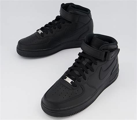 nike air force 1 zwart mid|air force 1 mid top.